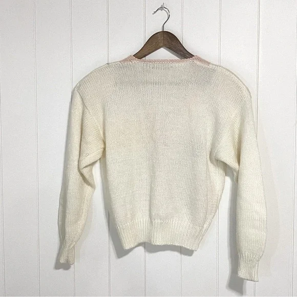 Vintage embellished wrap sweater size M - Picture 3 of 13